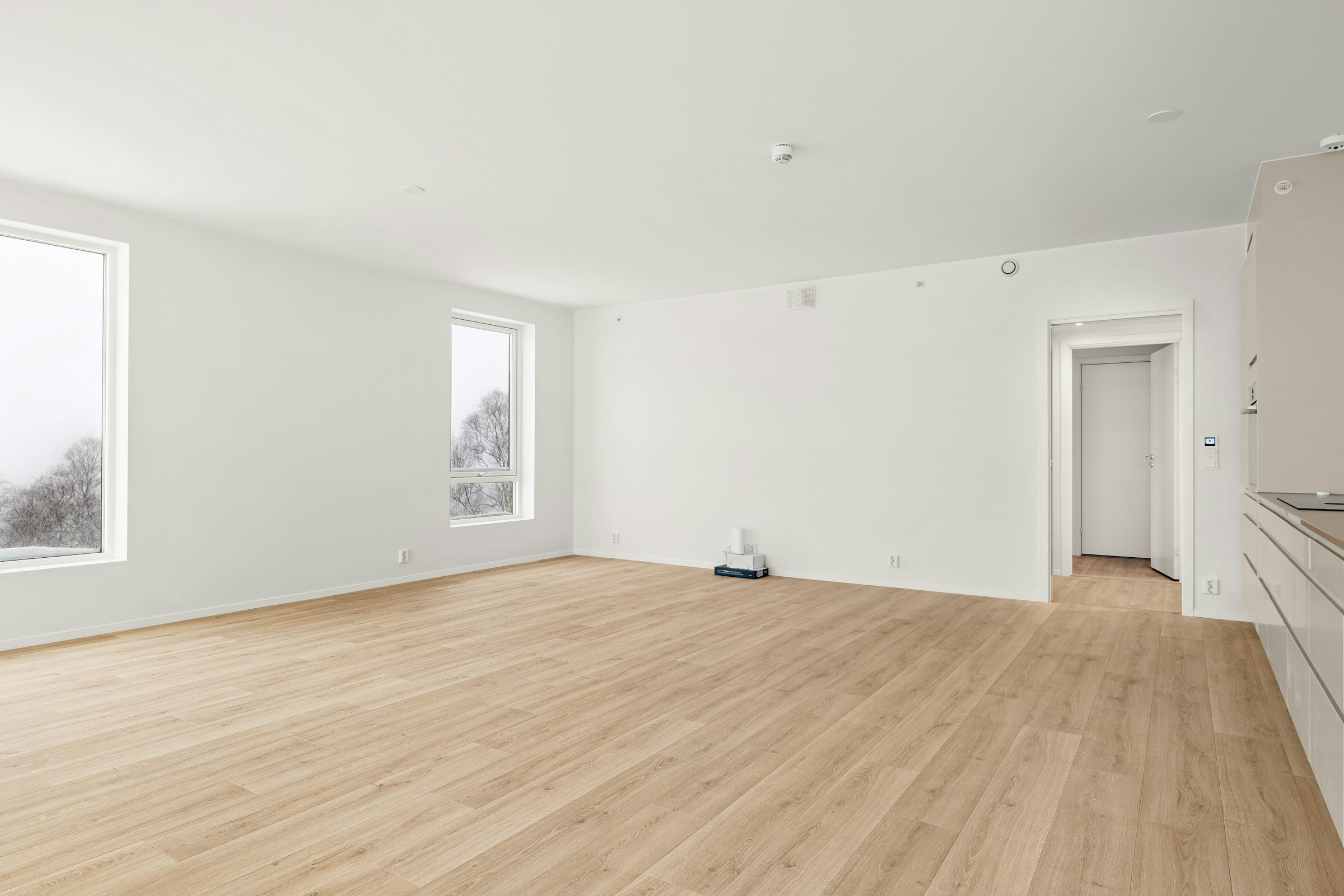 Pièce vide et propre après fin de chantier